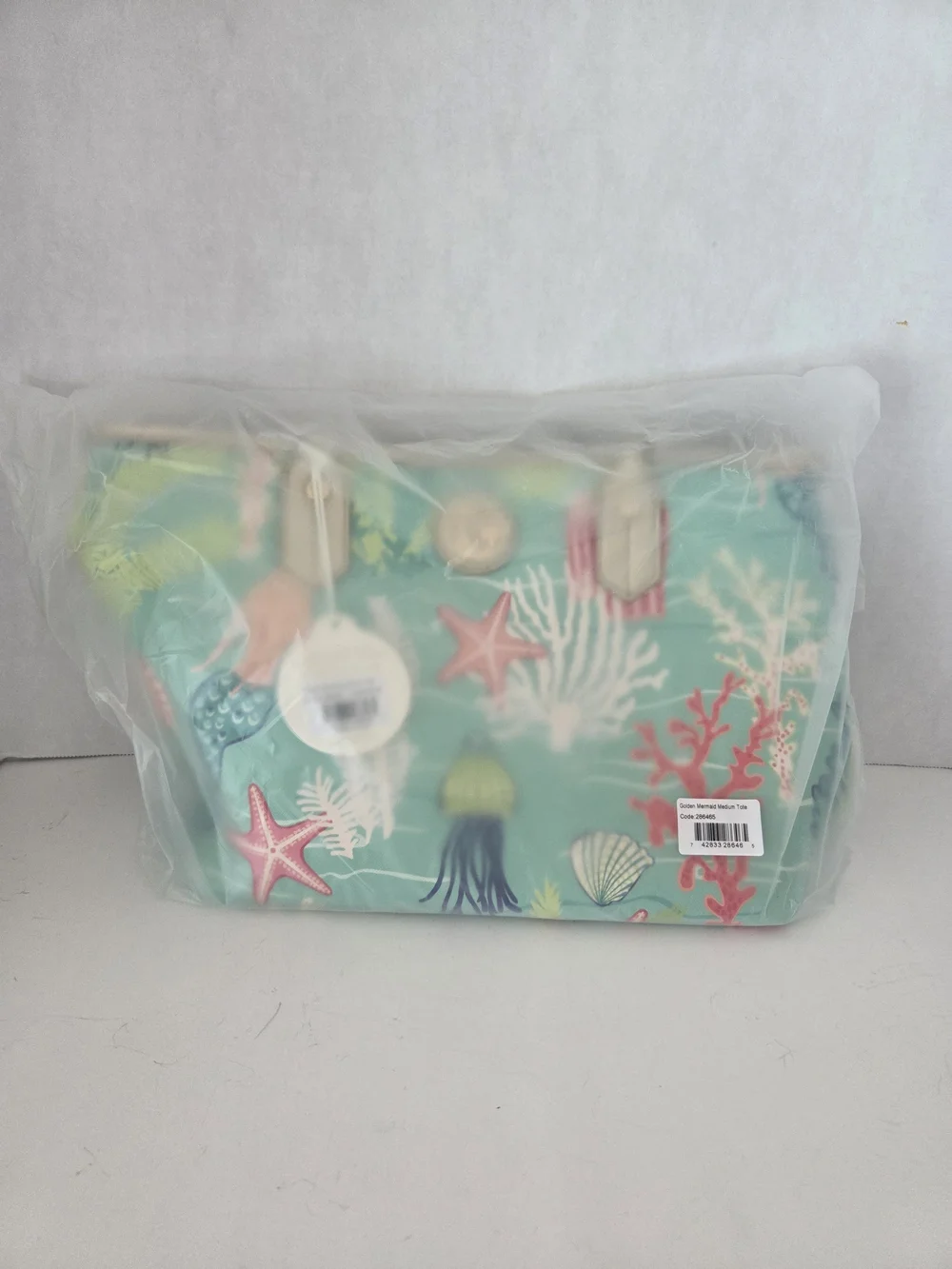NWT. Spartina 449 Golden Mermaid Medium Tote - Picture 1 of 7
